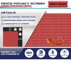 6ft Red Privacy Fence Screen Windscreen Mesh Shade W  Grommet Garden Patio Pool