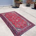 4 4 X 7  Vintage Persian Wool Rug  handknotted 