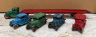 Rare Vintage 25  Arcade Cast Iron Car Carrier W  4 Model A Cars - Original Paint