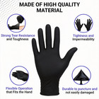 1000pcs Black Nitrile Gloves 5mil Latex-free Powder-free Food-safe Disposable