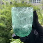 0 8lb 2 9  Natural Green Fluorite Cup Carved Crystal Reiki Quartz Healing Energy