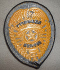 New Embroidered Uniform Patch Shield Security Officer Rich Gold On Black