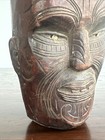 M  ori   Oceanic Tribal Carved Wood Mask Antique   Artifact Unusual 
