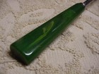 Old-time Vintage Vented slotted Spatula Kitchen Utensil Green Marbled Bakelite