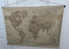 World Map Beige Canvas Tapestry Designs Direct 34    X 45 5    Wall Hanging Large