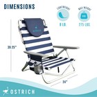 Ostrich On Your Back Sand Beach 6 Inch Off The Ground Lounge Chair  2 Pack 
