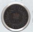 1872 H Newfoundland Large Cent Coin G