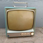 Vintage Ge M500xts Teal Tv 15  Space Age Mid Century Tested Working Retro Prop