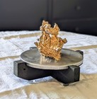 Vtg Handmade Sculpture Brutalist Modernist Brass Abstract Free Form 4  Tall