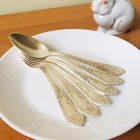 Vintage Melchior Teaspoons  Antique Cutlery  Soviet Flatware Set 6 Pcs