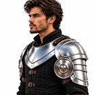 Medieval Shoulder Armor  Polished Steel Knight Pauldrons For Renaissance Faire