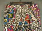 High Society Pants Mens 32x31 Colorful African Print Black Monday Stunt Costume