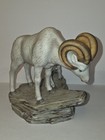   authentic  vintage Homco    big Horn Sheep   Lamb    1984 Masterpiece Porcelain