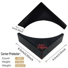 4 Pcs Black Metal Corner Protector Box Edge Safety Guard Cabinet Furniture Co   