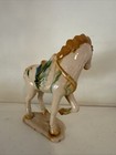 Chinese War Horse Tang Style Sancai Drip Tri Glaze Ceramic Statue Figurine Euc