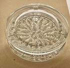 Vintage Large Heavy Crystal Cut Clear Glass Cigar cigarette Ashtray 6 5  X 1 75   