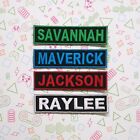 love It   Custom Embroidered Name Tag 5in X 1 5in Size