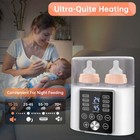Baby Bottle Warmer  12-in-1 Babies Fast Bottle Milk Warmer  Double Food Heater D
