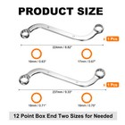 S-style Box Wrench Metric 16mm X 17mm 18mm X 19mm 12-point Double End Wrench
