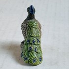 Peacock Figurine Mini Figure Collectible Decor Bird Colorful 2 5 X 1 75 In