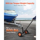 600lbs Trailer Dolly 16 5 And 22 Inadjustable Height 1-7 8 In Ball Solid Tires