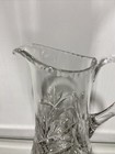 Vtg  American Beautiful Period Cut Glass Crystal Pineapple Hatch Pitcher
