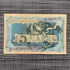 Sleeping Dragon Banknote Rare Germany Empire 5 Mark Currency 1904 Paper Money