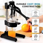 Zulay Kitchen Cast-iron Orange Juice Squeezer Easy-to-clean  Heavy-duty