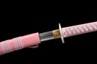Sharp Pink Japanese Samurai Katana Sword T10 Steel Clay Tempered Real Hamon