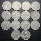 Lot Of 14 Canada 5 Cent Nickels 1928-1931   1938 Vintage Canadian Coins