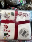 Vintage 1998 Tag Noel Christmas Cocktail Napkins Set 4 Cotton 10x10 Nip