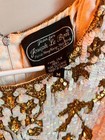 Vintage Jean For Joseph Le Bon Pure Silk Sequin Beaded Evening Blouse White Gold