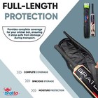 Bratla Cricket Bat Cover Bag Full Length Shoulder Strap Green black