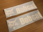 Bobcat Skid Steer 9    Decal Sticker Vinyl   set Of 2  - White
