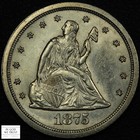 1875 S Silver Twenty Cent Piece 20c