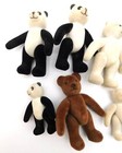 Lot Of Vintage Cubbies Flocked Teddy Bear Figurines With Clothes