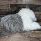 Fao Schwarz Sheepdog Plush Sheep Dog Gray White 24 Inch Long Stuffed Animal Toy