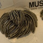 Vintage Musi Gold Tone Textured Shoe Clips Fringe Statement Signed Original Card