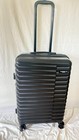 New Travelers Club Providence Hardside Luggage 26  Black Check In Suitcase