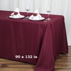 Burgundy Polyester 90x132  Rectangle Tablecloths Wedding Party Supply Linens