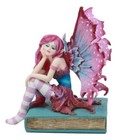 Amy Brown Missing You Magenta Book Fairy Garden Figurine Fantasy Faery Statue