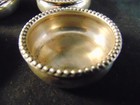6 Individual Beaded Sterling Silver Open Salts W spoons  4 Matching 