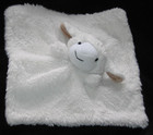 Manhattan Kids Lamb Security Blanket Baby Lovey Plush White Brown Ears