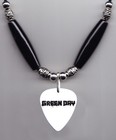 Green Day Band Photo Guitar Pick Necklace  2