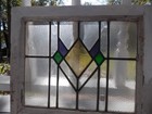 213 English Art Deco Leaded Stained-glass Window 20 3 4  X 18  0 S h Added