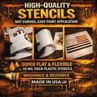 Flame Stencil - Reusable Mylar Template For Wall Wood Canvas
