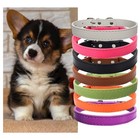 Puppy Id Collars  Soft Leather Dog Collar 14 Colors Pu Leather Adjustable Dog   