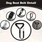 2 Pack Dog Seat Belt Leash Pet Seatbelt Car Adjustable Harness