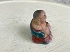 Vintage Miniature Chinese Porcelain Laughing Buddha Statue Figurine