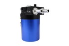 Catch Can Blue Black R2 Round Oil Reservoir Tank Breather 9mm Universal